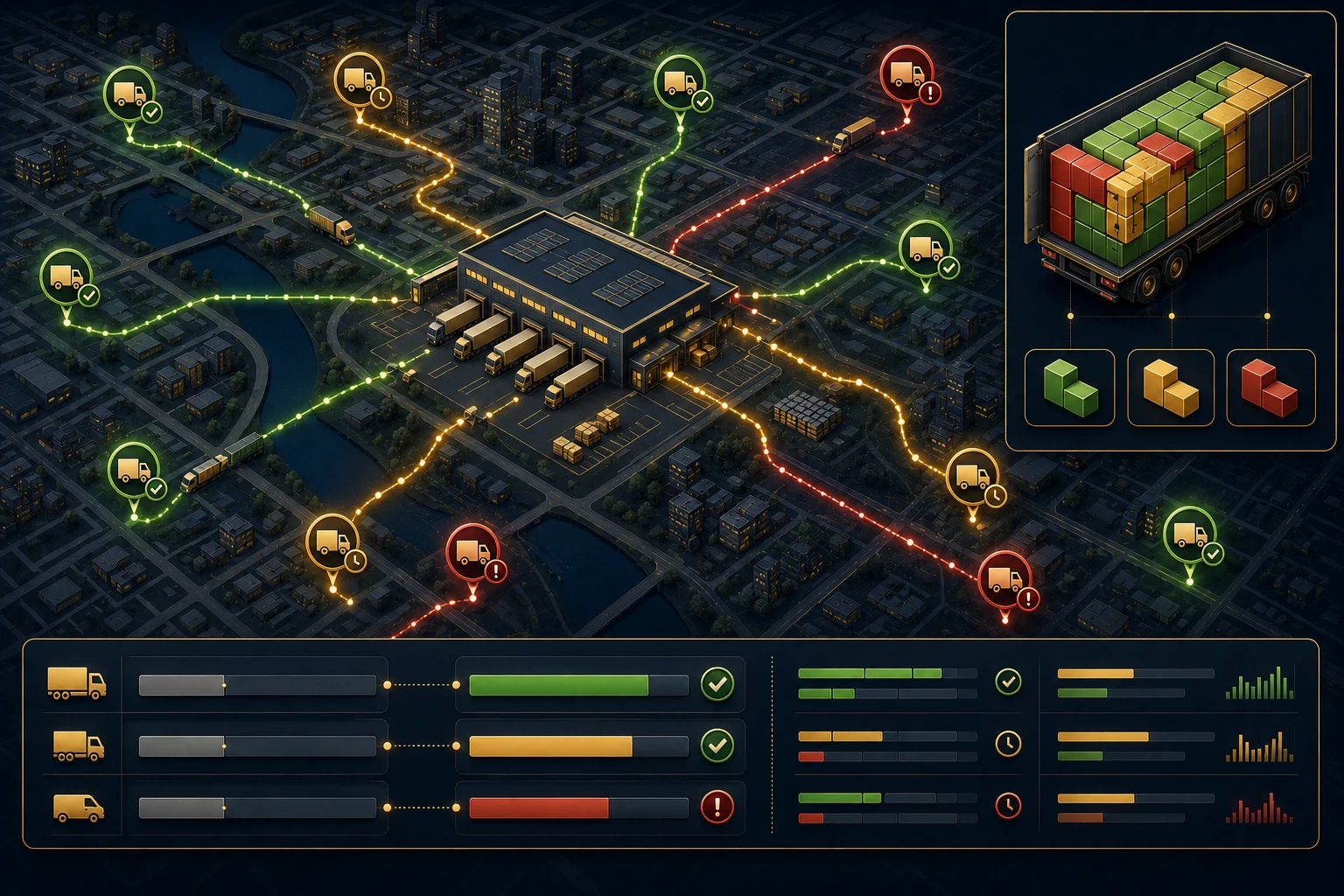 Dana AI 3D load planning — optimal cargo packing for industrial fleet