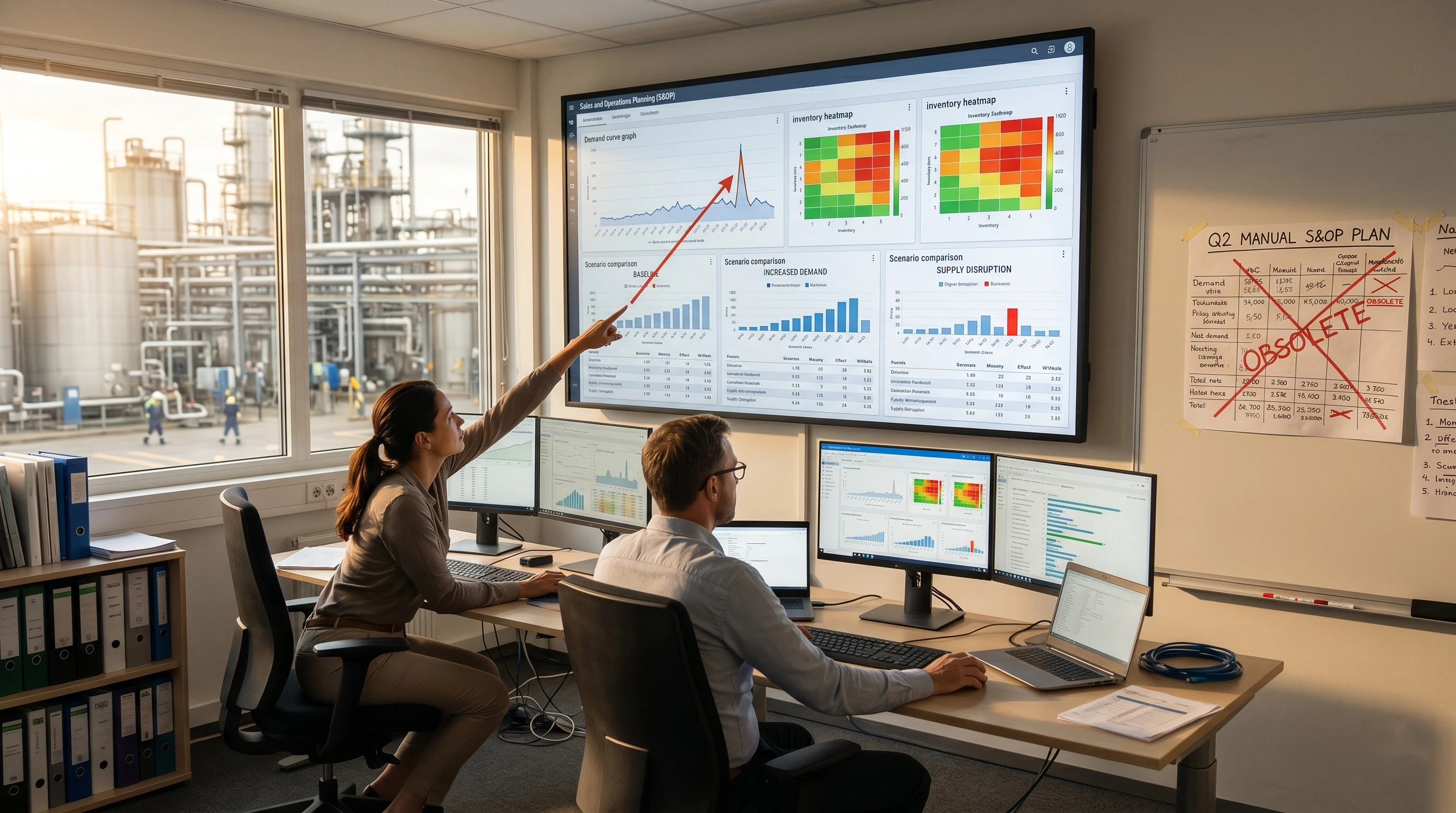 Dana AI planning — continuous S&OP dashboard for manufacturing operations