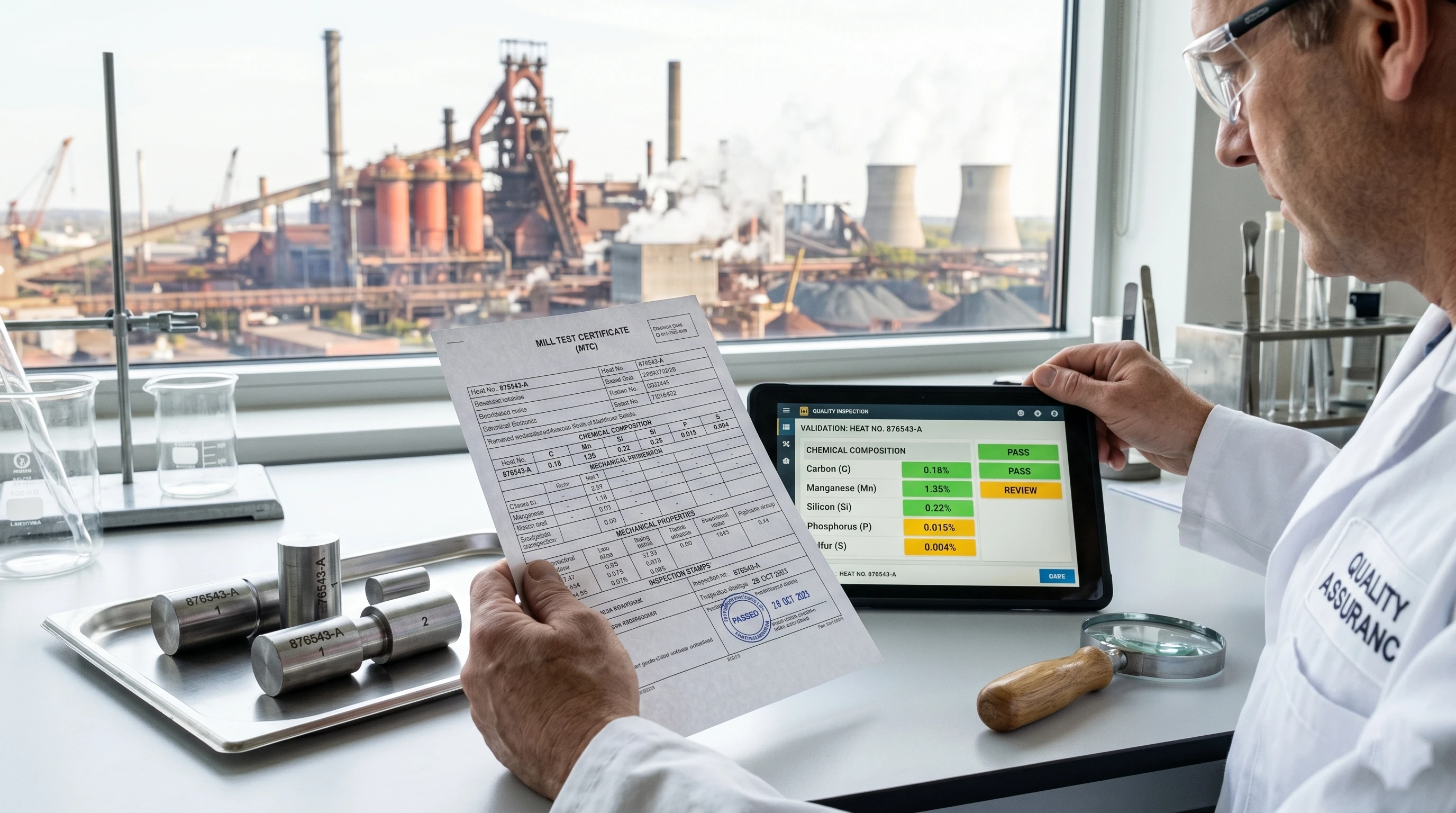 Dana AI documents — mill test certificate AI extraction at manufacturing facility