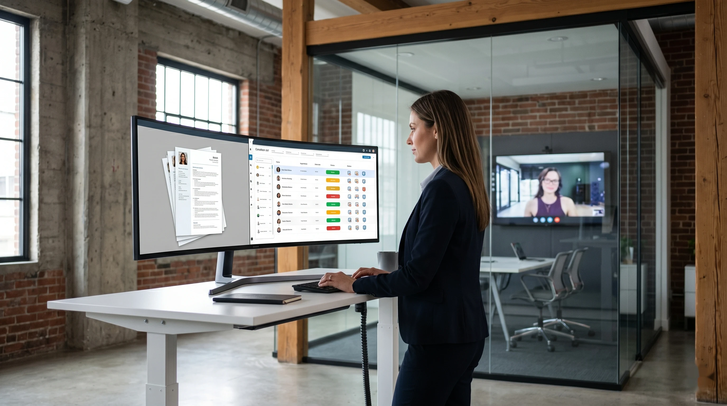 Dana AI recruitment — hiring manager reviewing AI-screened industrial candidates