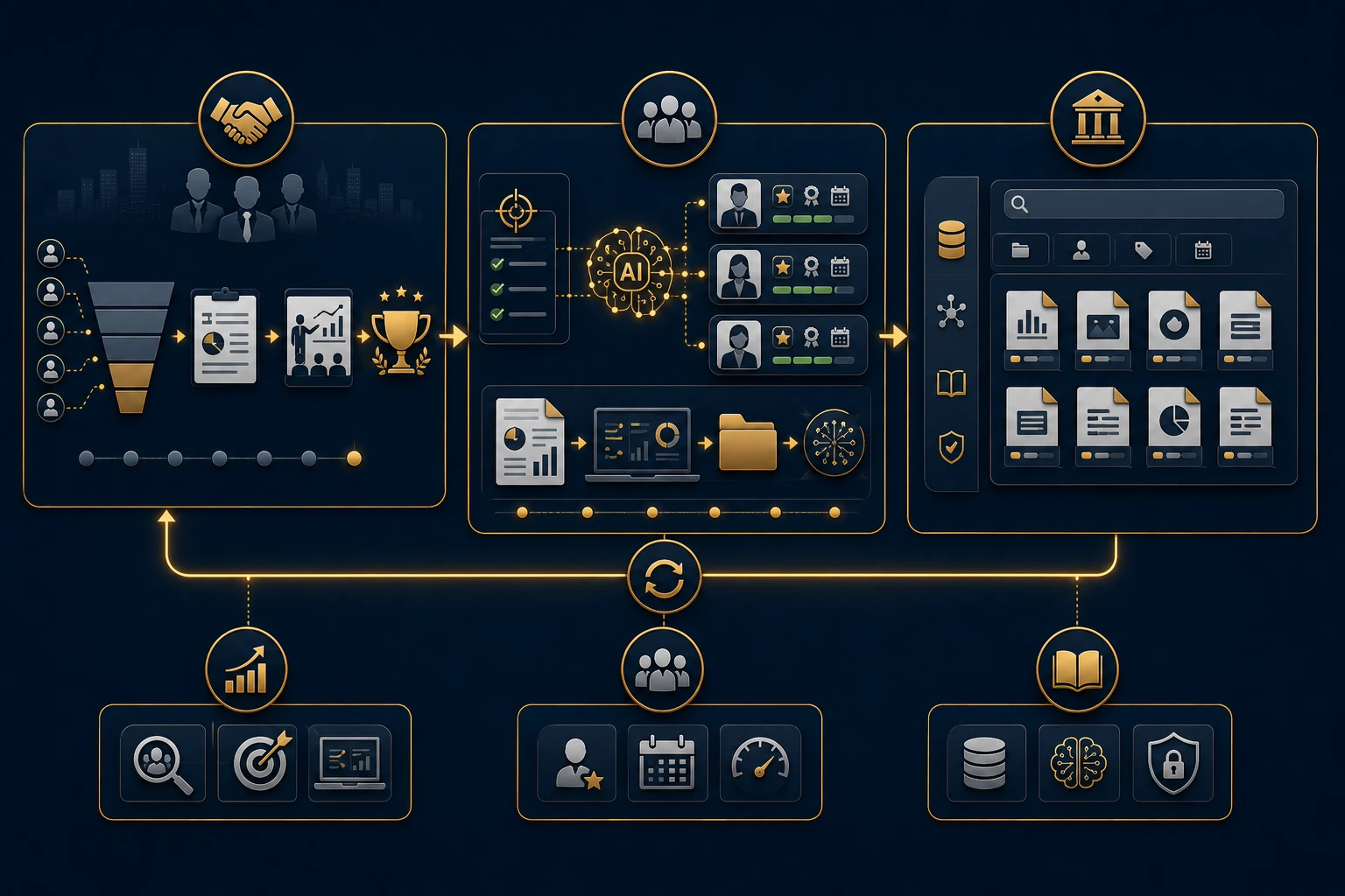 Dana AI professional workflow — winning, staffing, delivering, retaining knowledge