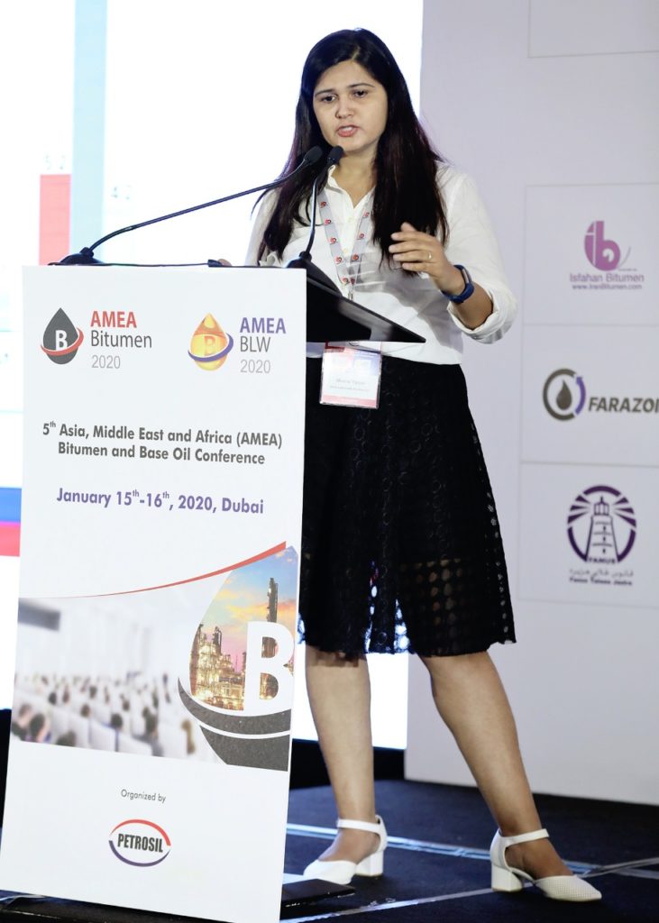 Meenu Yadav - KeyNote Speaker BASE OIL Conference in Dubai UAE