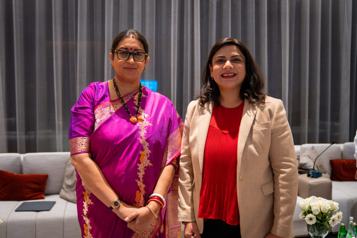 Dr. Ruchi Dana with Ex Cabinet Minister Smt. Smriti Irani