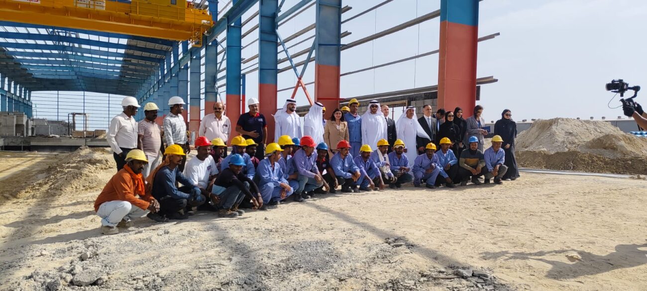 Officials touring Dana Steel facility in KEZAD, Abu Dhabi